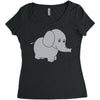 elephant cute Women's Triblend Scoop T-shirt