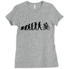 evolution of a cyclist mens black or blue cycling t shirt bike Ladies Fitted T-Shirt
