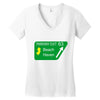 gps logo free exit 63 beach haven Women's V-Neck T-Shirt