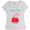 peppa pig aunt pig Women's Triblend Scoop T-shirt