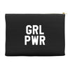 girl power white logo Accessory Pouches