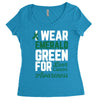 i wear emerald green for liver cancer awareness Women's Triblend Scoop T-shirt