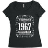 vintage made in 1967 perfectly aged a living legend Women's Triblend Scoop T-shirt