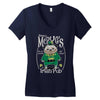 pug irish pub snorty mcpug's Women's V-Neck T-Shirt
