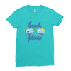 Beach Please Ladies Fitted T-Shirt