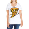 pizza smoking Ladies Curvy T-Shirt