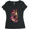 nick automatic Women's Triblend Scoop T-shirt
