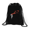 banksy headshot butterfly Drawstring Bags