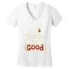 dear santa i've been good Women's V-Neck T-Shirt