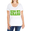 kiss my grass Ladies Curvy T-Shirt