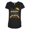 i'm not a widow i'm a wife to a husband with wings Maternity Scoop Neck T-shirt
