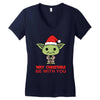 may christmas be with you Women's V-Neck T-Shirt