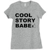 cool story bro t shirt small funny awesome meme nerdy geeky humor frat Ladies Fitted T-Shirt