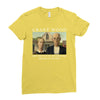 Grant Wood American Gothic Ladies Fitted T-Shirt