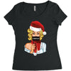 pop art christmas Women's Triblend Scoop T-shirt