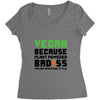 vegan because plant powered badass was not an offical tittle black Women's Triblend Scoop T-shirt