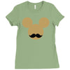 mickey mouse moustache Ladies Fitted T-Shirt