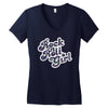 rock n roll girl Women's V-Neck T-Shirt