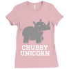chubby unicorn rhino Ladies Fitted T-Shirt