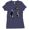 banksy kids play t.v. ball Ladies Fitted T-Shirt