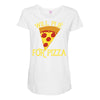 will plie for pizza Maternity Scoop Neck T-shirt