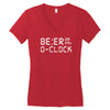 beer o'clock   mens funny Women's V-Neck T-Shirt