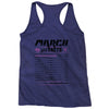 March Girl Facts Pisces Racerback Tank