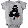 poker hat ace of spades Baby Onesie