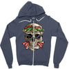 burger skull Zipper Hoodie