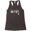 eat sleep climb   2 climbers distressed Racerback Tank
