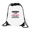 it' ok to stare at my cupcakes they are delicious Drawstring Bags