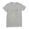 seattle skyline Ladies Fitted T-Shirt