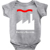 factory records   retro record label   mens music Baby Bodysuit