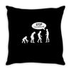 banksy funny human evolution indie Throw Pillow