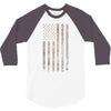 Vintage Usa Flag 3/4 Sleeve Shirt