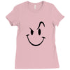 evil acid house smiley smily face mens t shirt Ladies Fitted T-Shirt
