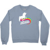 totally straight funny rainbow unicorn Crewneck Sweatshirt