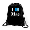 apple macintosh computer Drawstring Bags