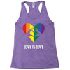 Love Is Love LGBT Rainbow Heart Racerback Tank