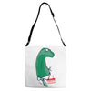 my name is apatosaurus Adjustable Strap Totes