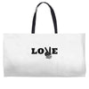 love peace Weekender Totes