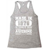 made in 1978 40 years of being awesome Racerback Tank