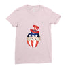 4th of July Peeking Baby Inside Egg Ladies Fitted T-Shirt