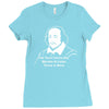 shakespeare beard quote much ado about nothing Ladies Fitted T-Shirt
