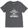 The Best Father Was Born In November V-Neck Tee