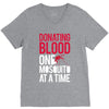 donating blood one mosquito funny V-Neck Tee