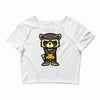 angry raccoon Crop Top