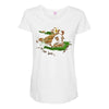 the tree, the raccoon Maternity Scoop Neck T-shirt