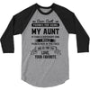 Dear Aunt, Thanks For Being My Aunt 3/4 Sleeve Shirt