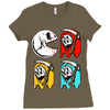 pac skull copy Ladies Fitted T-Shirt